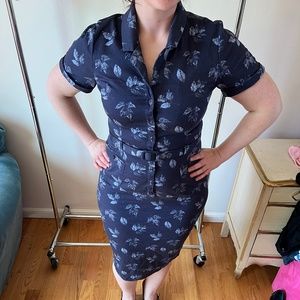Collectif Vintage Blue Wiggle Dress